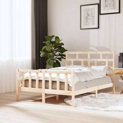 Okvir za krevet od masivne borovine 120 x 200 cm - Prirodna 120 x 200 cm Cijena