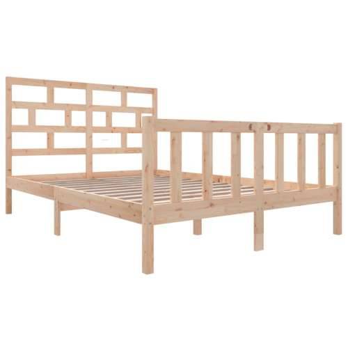 Okvir za krevet od masivne borovine 120 x 200 cm - Prirodna 120 x 200 cm Cijena