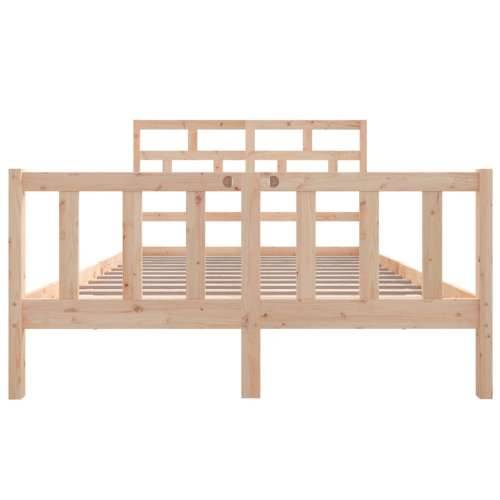 Okvir za krevet od masivne borovine 120 x 200 cm - Prirodna 120 x 200 cm Cijena