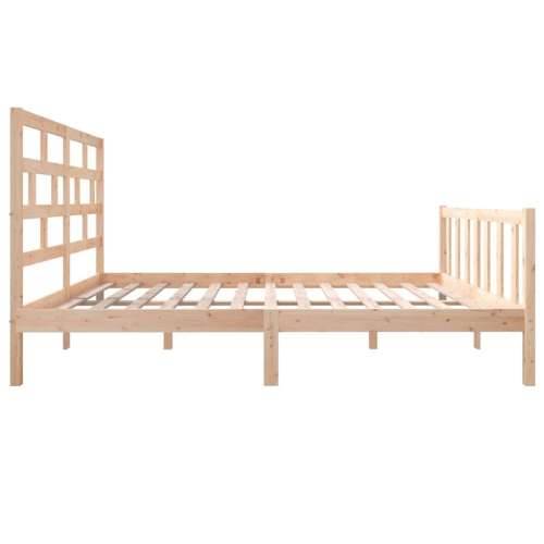 Okvir za krevet od masivne borovine 120 x 200 cm - Prirodna 120 x 200 cm Cijena