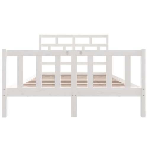 Okvir za krevet od masivne borovine bijeli 120 x 200 cm - Bijela 120 x 200 cm Cijena