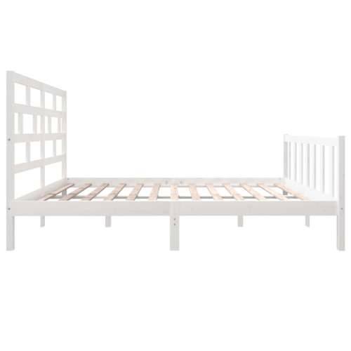 Okvir za krevet od masivne borovine bijeli 120 x 200 cm - Bijela 120 x 200 cm Cijena