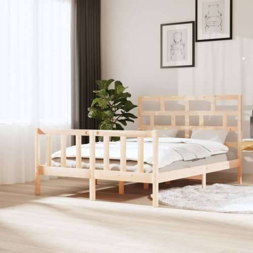Okvir za krevet od masivne borovine 140 x 200 cm - Prirodna 140 x 200 cm Cijena