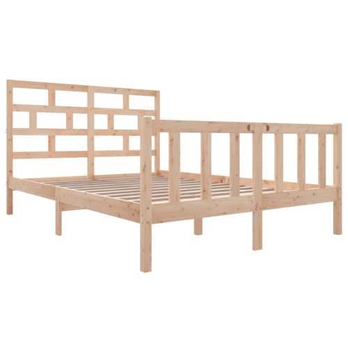 Okvir za krevet od masivne borovine 140 x 200 cm - Prirodna 140 x 200 cm Cijena