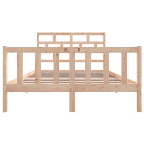 Okvir za krevet od masivne borovine 140 x 200 cm - Prirodna 140 x 200 cm Cijena