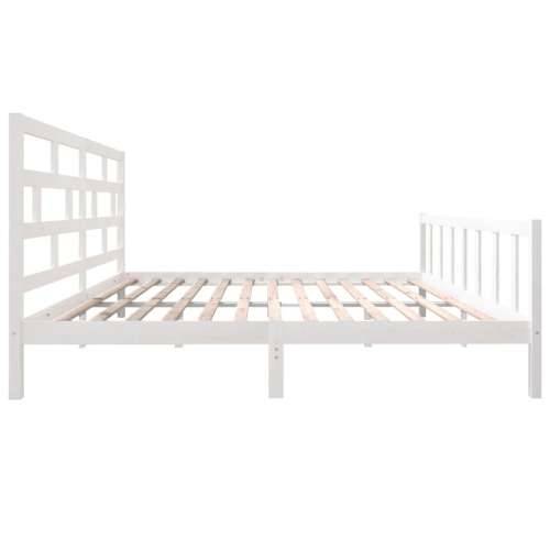 Okvir za krevet od borovine bijeli 180 x 200 cm Super King - Bijela 180 x 200 cm Cijena