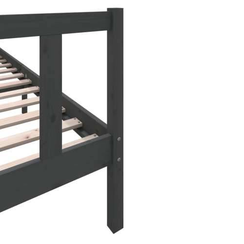 Okvir za krevet od masivne borovine sivi 200 x 200 cm - Siva 200 x 200 cm Cijena