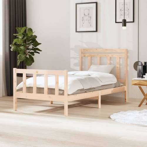 Okvir za krevet od masivnog drva 100 x 200 cm - Prirodna 100 x 200 cm Cijena