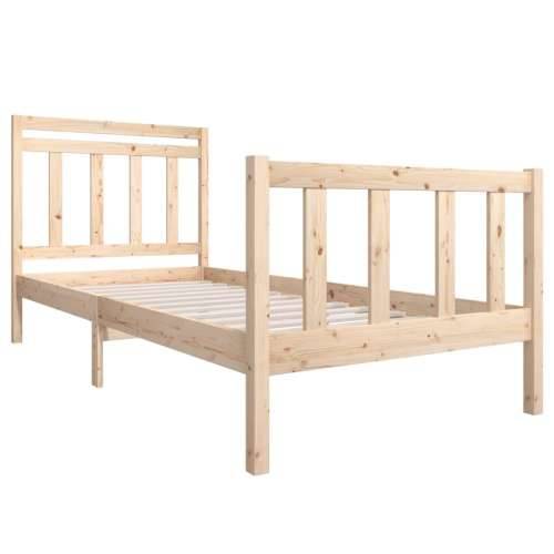 Okvir za krevet od masivnog drva 100 x 200 cm - Prirodna 100 x 200 cm Cijena
