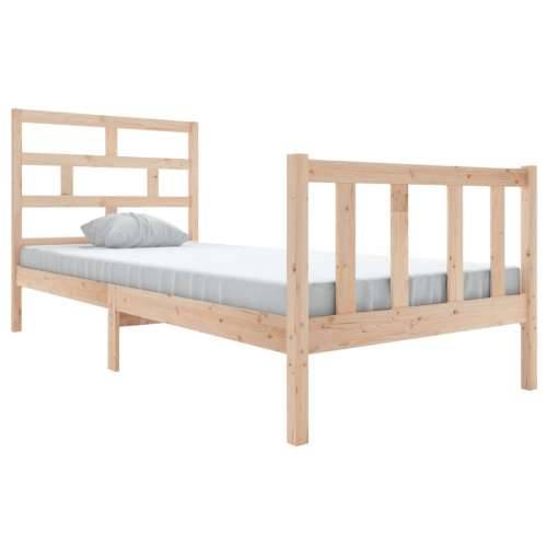 Okvir za krevet od masivne borovine 100 x 200 cm - Prirodna 100 x 200 cm Cijena