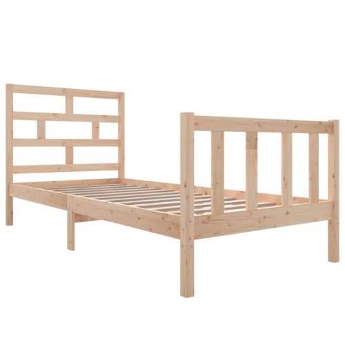 Okvir za krevet od masivne borovine 100 x 200 cm - Prirodna 100 x 200 cm Cijena
