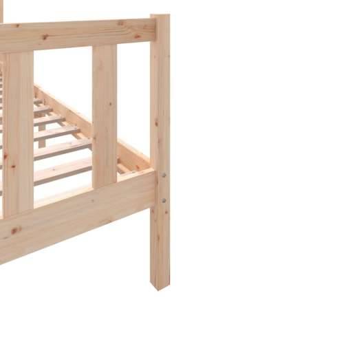 Okvir za krevet od masivne borovine 100 x 200 cm - Prirodna 100 x 200 cm Cijena