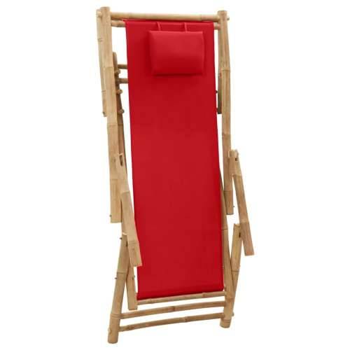 Ležaljka od bambusa i platna crvena Cijena