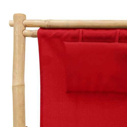 Ležaljka od bambusa i platna crvena Cijena