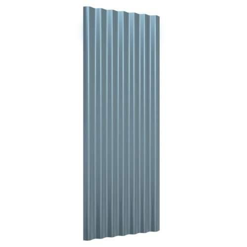 Krovni paneli 12 kom od čelika obloženog prahom sivi 100x36 cm Cijena