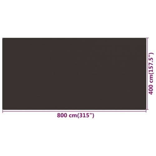 Tepih za šator 400 x 800 cm smeđi HDPE - Smeđa 400 x 800 cm 1 Cijena