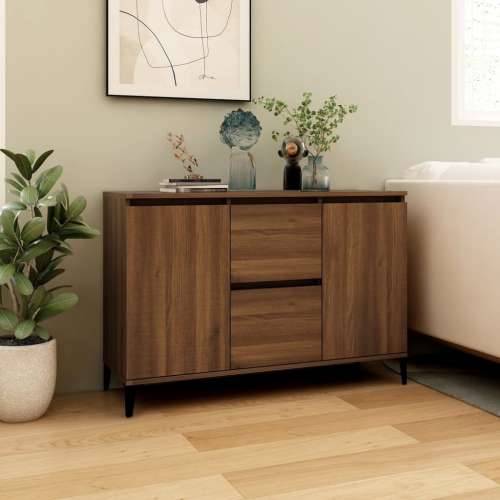 Komoda boja smeđeg hrasta 104 x 35 x 70 cm konstruirano drvo - Smeđi hrast 1 Cijena