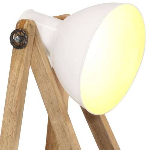 Podna svjetiljka bijela grlo E27 od masivnog drva manga Cijena