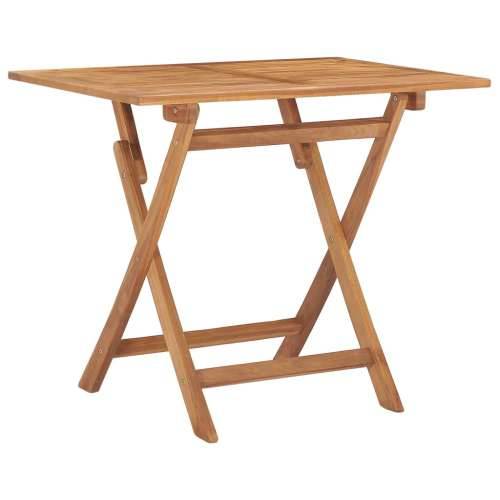 5-dijelni sklopivi vrtni blagovaonski set od masivne tikovine - 90 x 60 x 75 cm Bez naslona za ruke Pravokutno 4 Cijena