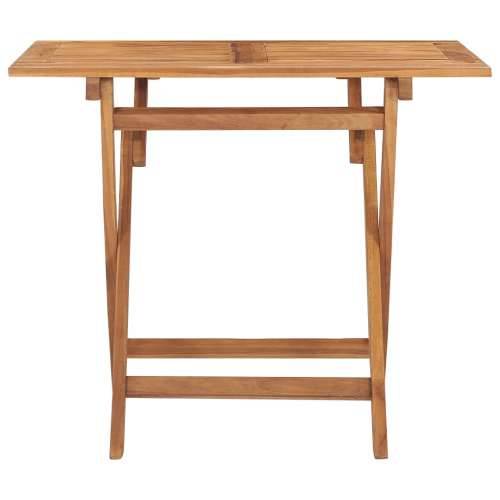 5-dijelni sklopivi vrtni blagovaonski set od masivne tikovine - 90 x 60 x 75 cm Bez naslona za ruke Pravokutno 4 Cijena