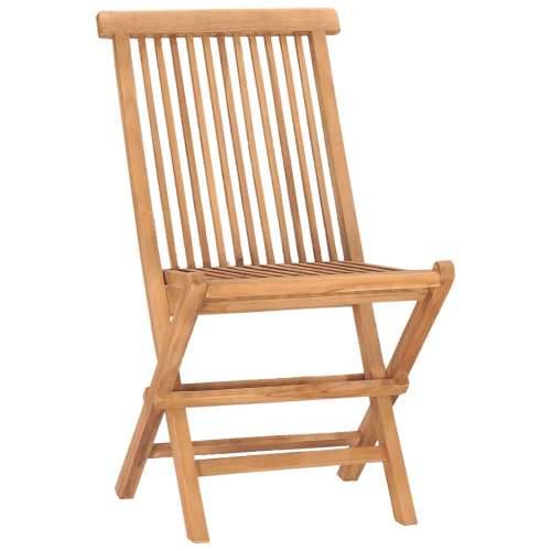 5-dijelni sklopivi vrtni blagovaonski set od masivne tikovine - 90 x 60 x 75 cm Bez naslona za ruke Pravokutno 4 Cijena