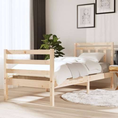 Okvir za krevet od masivnog drva 75 x 190 cm mali - Prirodna 75 x 190 cm Cijena