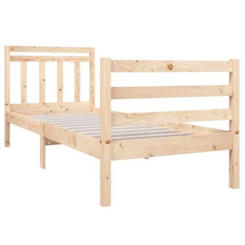 Okvir za krevet od masivnog drva 75 x 190 cm mali - Prirodna 75 x 190 cm Cijena