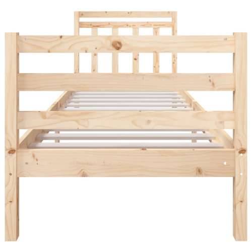 Okvir za krevet od masivnog drva 75 x 190 cm mali - Prirodna 75 x 190 cm Cijena