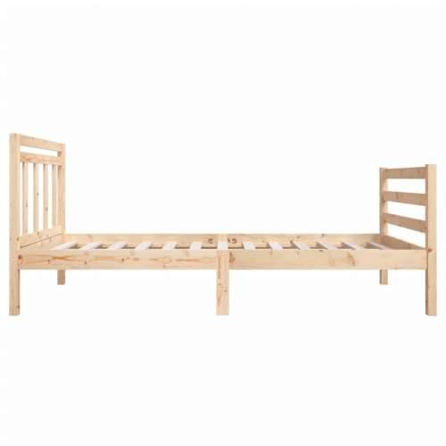 Okvir za krevet od masivnog drva 75 x 190 cm mali - Prirodna 75 x 190 cm Cijena