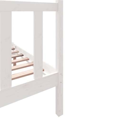 Okvir za krevet od borovine bijeli 120 x 190 cm mali bračni Cijena