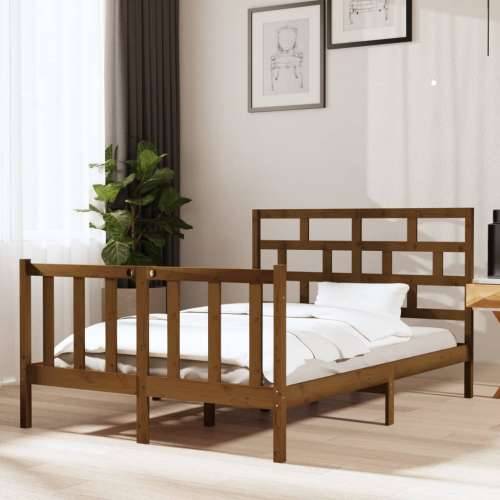 Okvir za krevet boja meda drveni 120 x 190 cm mali bračni