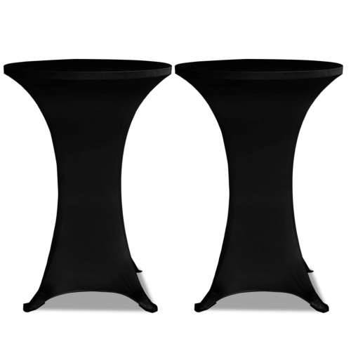 Crni rastežljiv stolnjak za stolove Ø70 2 kom Cijena