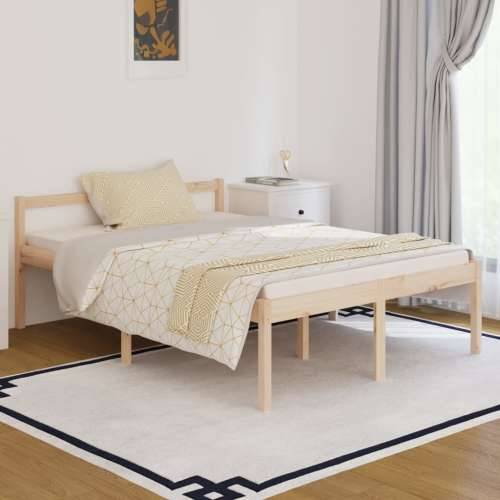 Krevet za starije osobe 135 x 190 cm bračni od masivne borovine