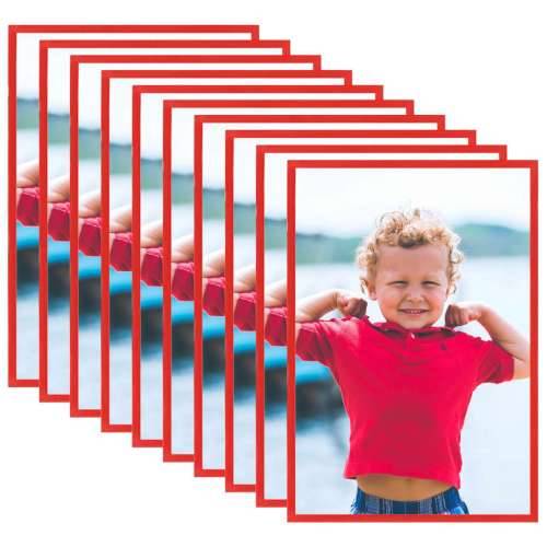 Okviri za fotografije 10 kom za zid/stol crveni 13 x 18 cm MDF Cijena