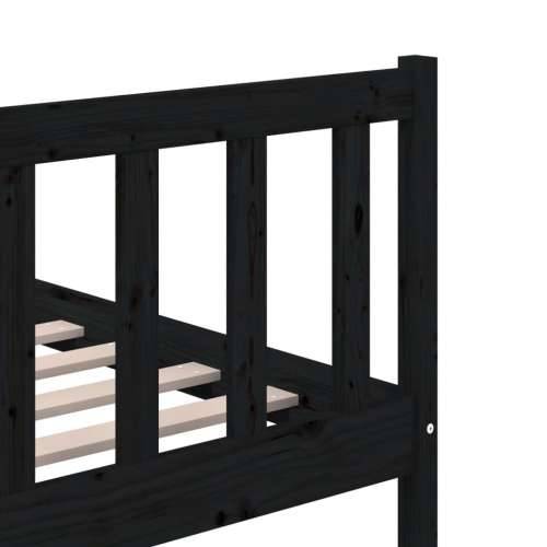 Okvir za krevet od masivnog drva crni 200 x 200 cm Cijena