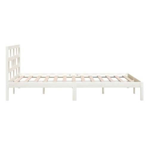Okvir za krevet bijeli 180x200 cm bračni od masivnog drva Cijena