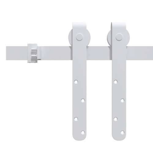 Mini set za klizna vrata ormarića ugljični čelik bijeli 122 cm - Bijela 122 cm 1 Jednokrilna vrata Cijena