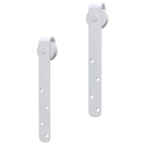 Mini set za klizna vrata ormarića ugljični čelik bijeli 122 cm - Bijela 122 cm 1 Jednokrilna vrata Cijena