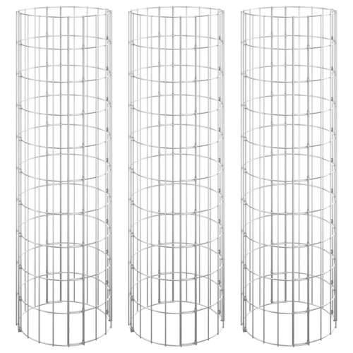Kružne gabionske gredice 3 kom pocinčani čelik Ø 30 x 100 cm - Ø 30 x 100 cm (3 kom) 1 Cijena