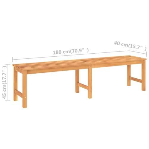 Vrtna klupa 180 cm od masivne tikovine - 180 x 40 x 45 cm 1 2 Cijena
