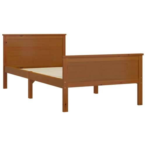 Okvir za krevet od masivne borovine smeđa boja meda 90 x 200 cm boja meda 90 x 200 cm Cijena