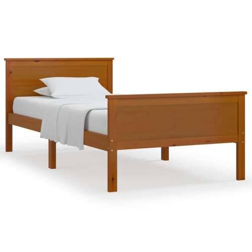 Okvir za krevet od masivne borovine boja meda 100 x 200 cm - boja meda 100 x 200 cm Cijena