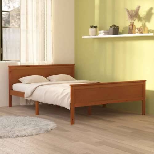 Okvir za krevet od masivne borovine boja meda 160 x 200 cm - boja meda 160 x 200 cm Cijena