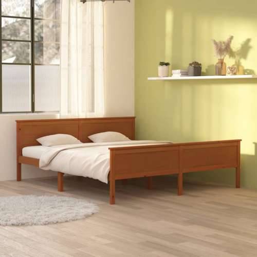 Okvir za krevet od masivne borovine boja meda 180 x 200 cm - boja meda 180 x 200 cm Cijena