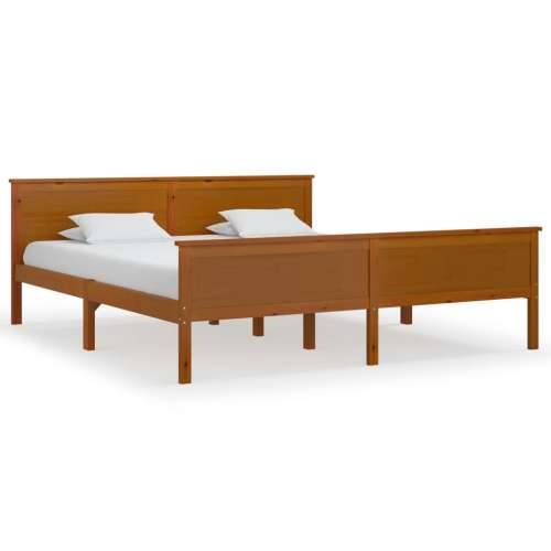 Okvir za krevet od masivne borovine boja meda 180 x 200 cm - boja meda 180 x 200 cm Cijena