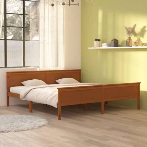 Okvir za krevet od masivne borovine boja meda 200 x 200 cm - boja meda 200 x 200 cm Cijena
