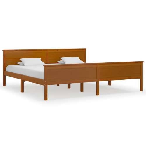 Okvir za krevet od masivne borovine boja meda 200 x 200 cm - boja meda 200 x 200 cm Cijena