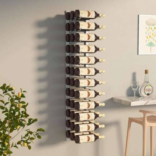 Zidni stalak za vino za 36 boca bijeli željezni Cijena