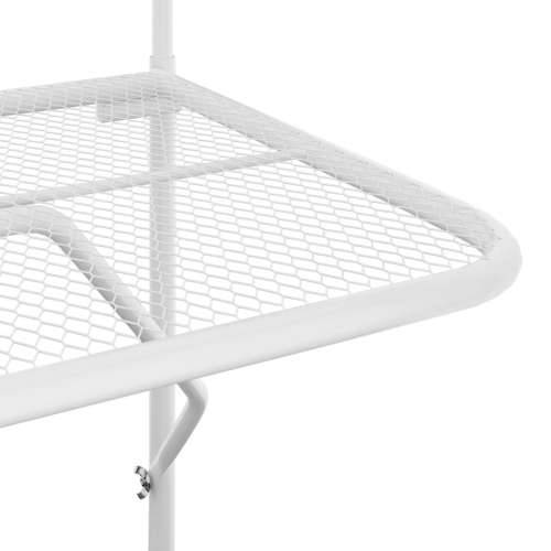 Balkonski stol bijeli 60 x 40 cm čelični Cijena