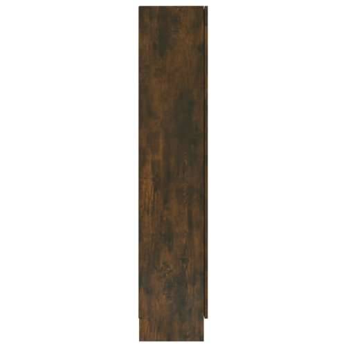 Vitrina boja dimljenog hrasta 82,5 x 30,5 x 185,5 cm drvena - Dimljeni hrast 1 150 cm Cijena